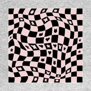 Warped Chess Game Board T-Shirt